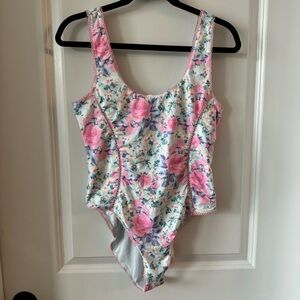 New LoveShackFancy Mikkel Floral OnePiece Swimsuit